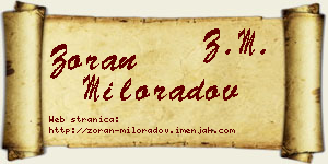 Zoran Miloradov vizit kartica